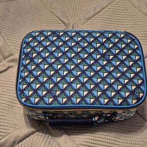Tory Burch Geometric Blue and White Lunchbox
